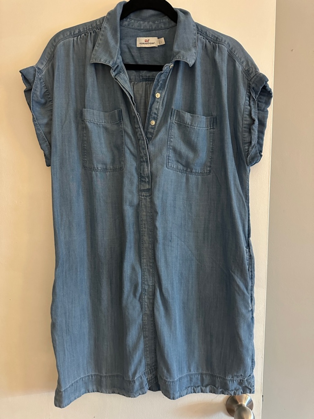 Vineyard Vines Chambray Blue Midi Shirt Dress